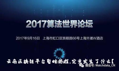 云南区块链平台暂时停摆，究竟发生了什么？